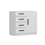 Chest of drawers bare white melamine 90x85x47 cm