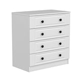 Chest of drawers bare white with buttons melamine 72x77x42 cm