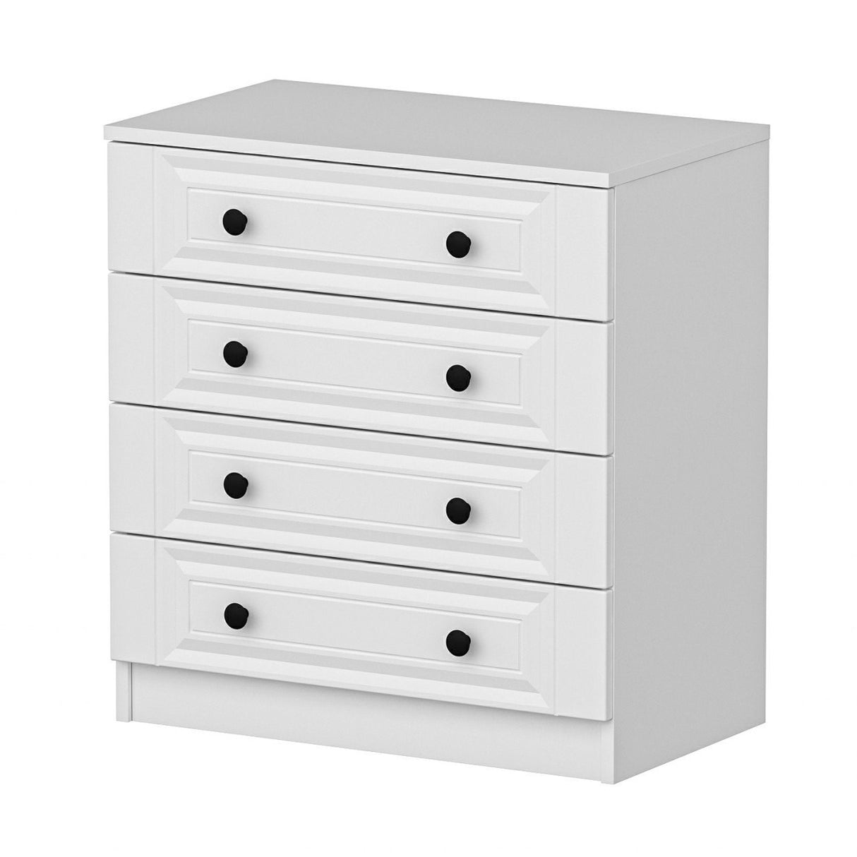 Chest of drawers bare white with buttons melamine 72x77x42 cm