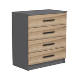 Chest of drawers bare walnut melamine 70x42x79 cm