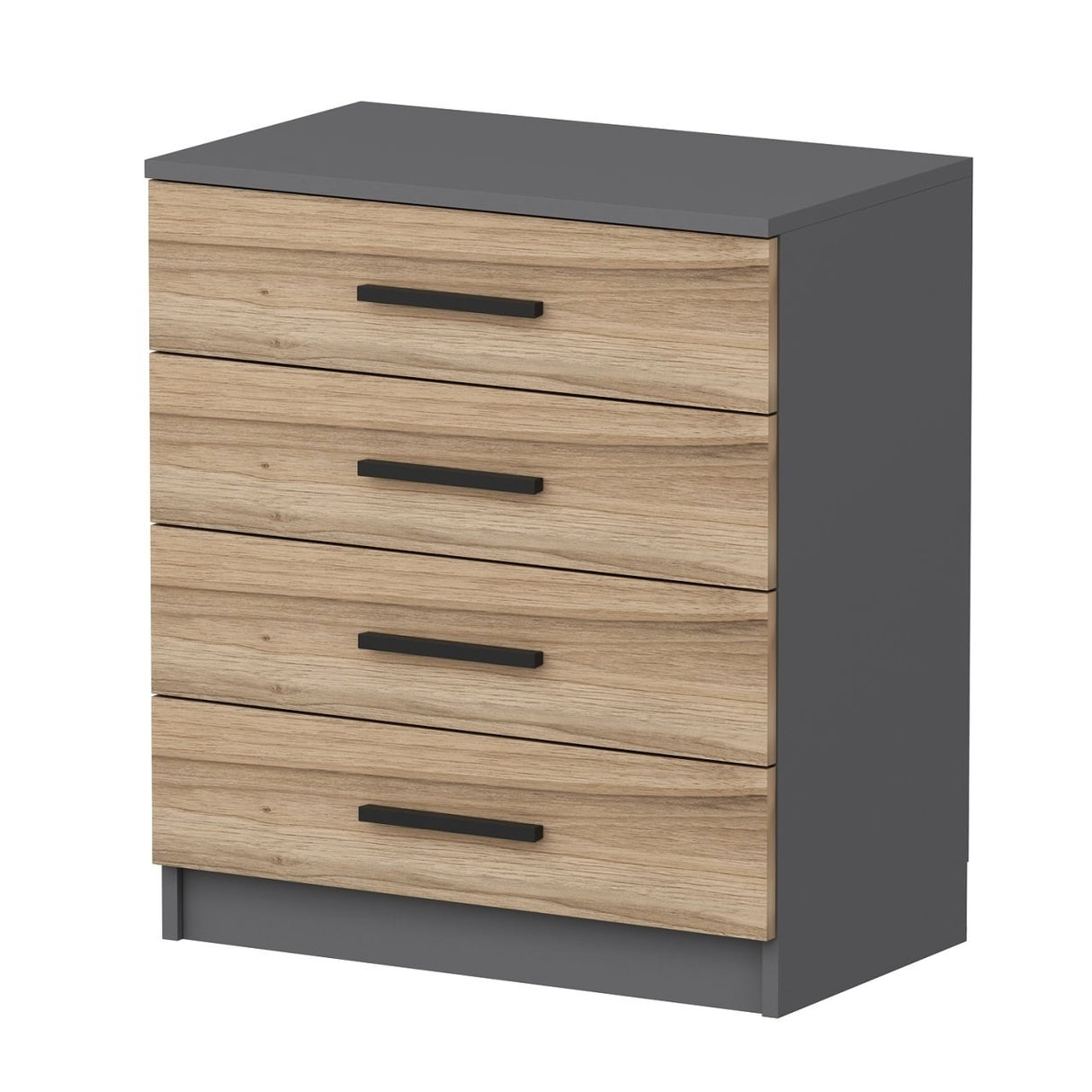 Chest of drawers bare walnut melamine 70x42x79 cm