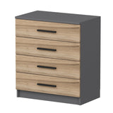 Chest of drawers bare walnut melamine 70x42x79 cm