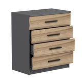 Chest of drawers bare walnut melamine 70x42x79 cm