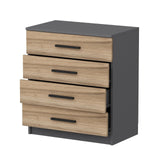 Chest of drawers bare walnut melamine 70x42x79 cm