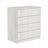 Chest of drawers bare white melamine 72x42x77 cm