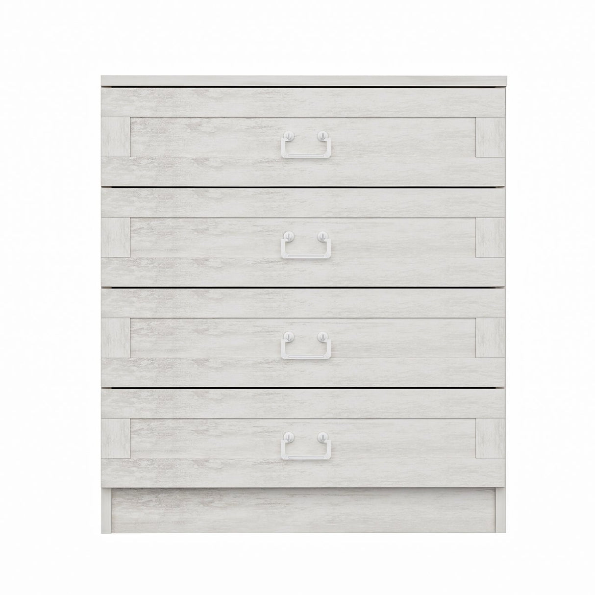 Chest of drawers bare white melamine 72x42x77 cm