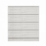 Chest of drawers bare white melamine 72x42x77 cm