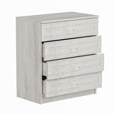 Chest of drawers bare white melamine 72x42x77 cm