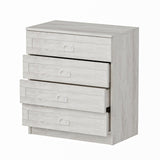 Chest of drawers bare white melamine 72x42x77 cm