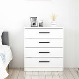 Chest of drawers bare anthracite melamine 70x42x79 cm