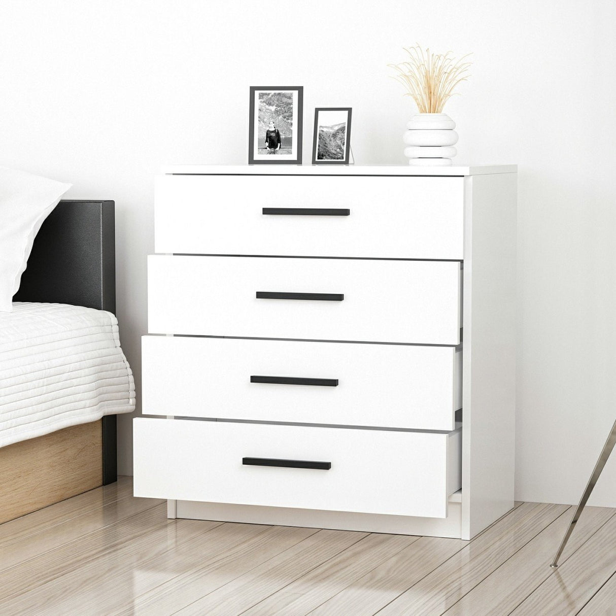 Chest of drawers bare anthracite melamine 70x42x79 cm