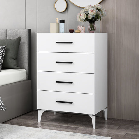 Chest of drawers bare white melamine 72x106x47 cm