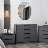 Chest of drawers bare luxury anthracite melamine 100x85x45 cm