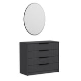 Chest of drawers bare luxury anthracite melamine 100x85x45 cm