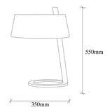 Table lamp White Metal Ascent 