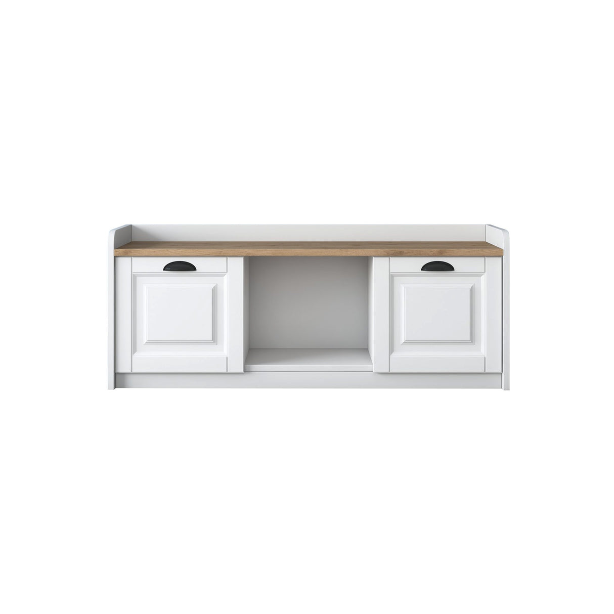 Shoe cabinet Samos White Walnut Melamine