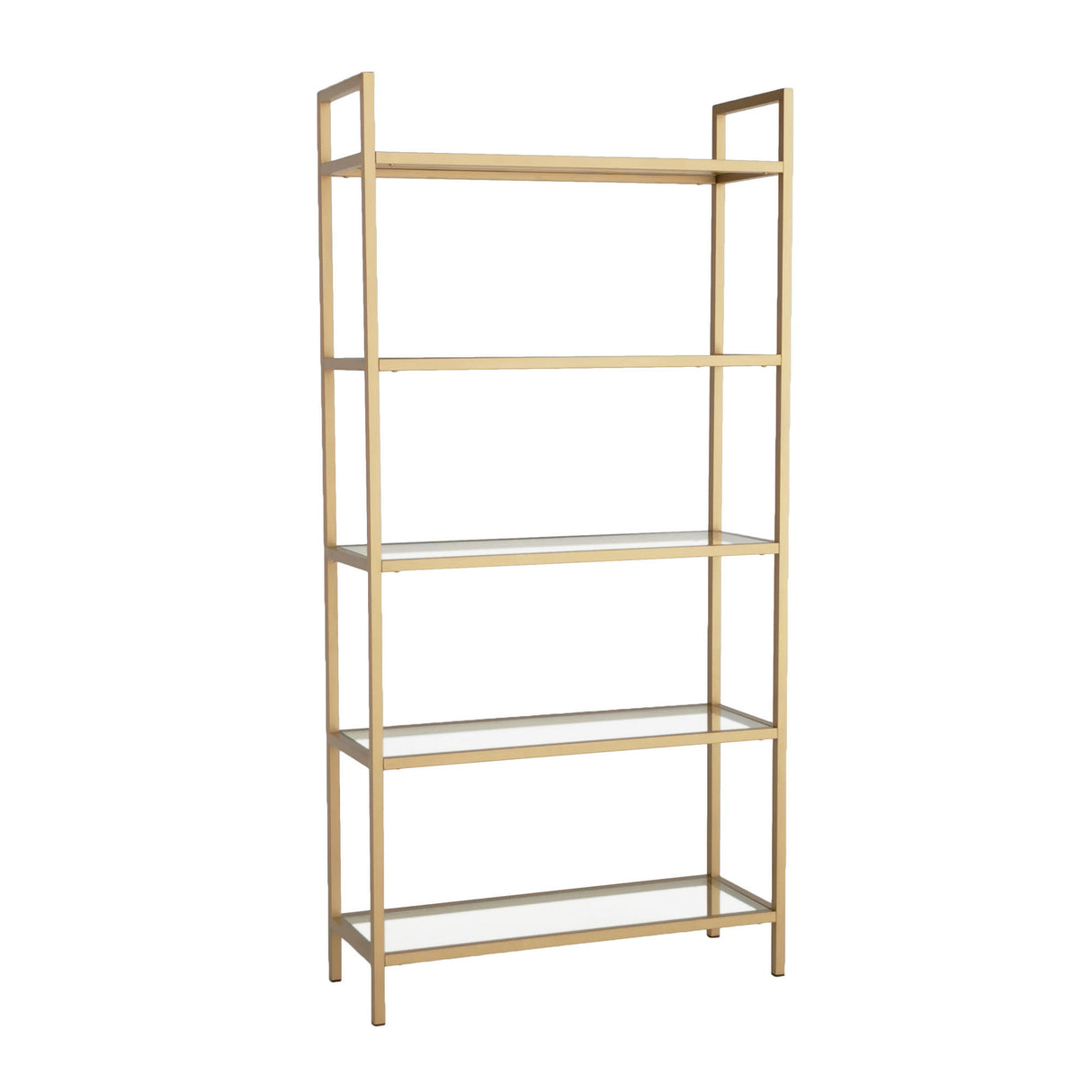 Bookcase Veneto Gold Glass 80x165x30 cm