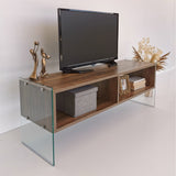 TV furniture Echo walnut melamine 120x45x35 cm