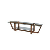 TV furniture amaufi walnut glass 158x35x35 cm