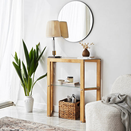 Dressing table trapezoid oak wood