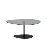 Organic Design Coffee Table Tinted Glass Torpo - Black Metal Frame 