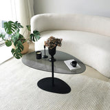 Organic Design Coffee Table Tinted Glass Torpo - Black Metal Frame 