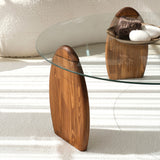 Design Coffee Table Round 90 cm Sunf - Wooden base 