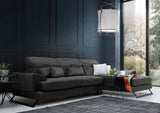 Corner sofa on the right Frido Anthracite