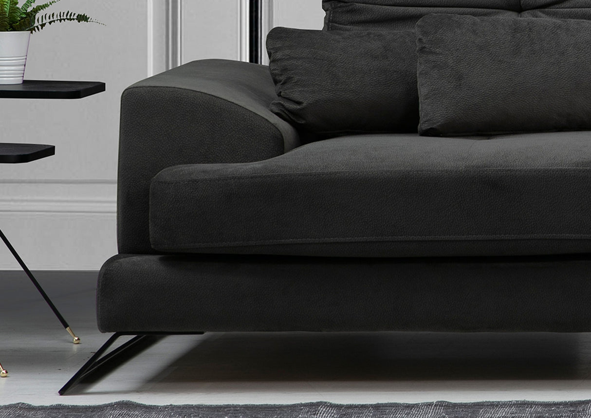 Corner sofa on the right Frido Anthracite