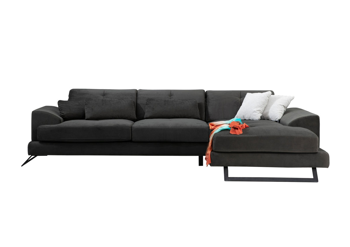 Corner sofa on the right Frido Anthracite