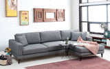 Corner sofa with sleeping function on the right nordic dark gray