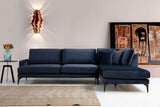 Corner sofa on the right Papira Navy Blue