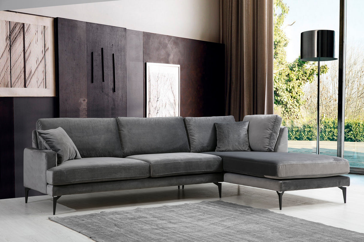 Corner sofa on the right Papira Anthracite