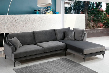 Corner sofa on the right Papira Anthracite