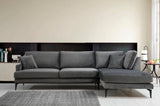 Corner sofa on the right Papira Anthracite