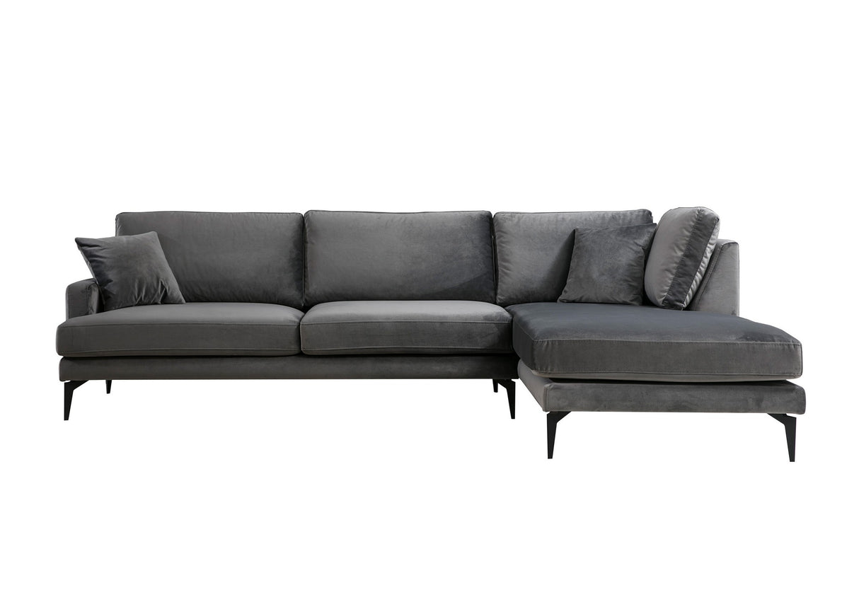 Corner sofa on the right Papira Anthracite