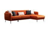 Corner sofa with sleeping function on the right Sevilla Orange