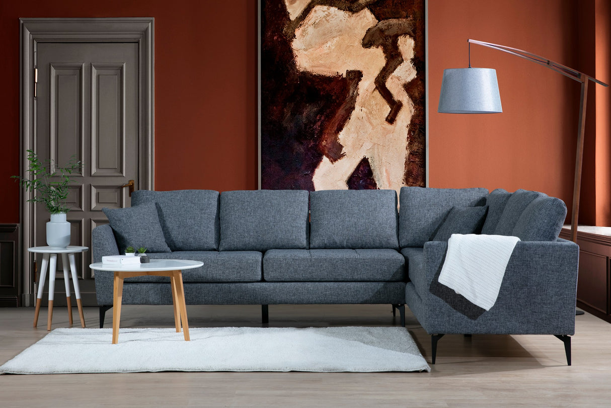 Corner sofa right pace dark gray