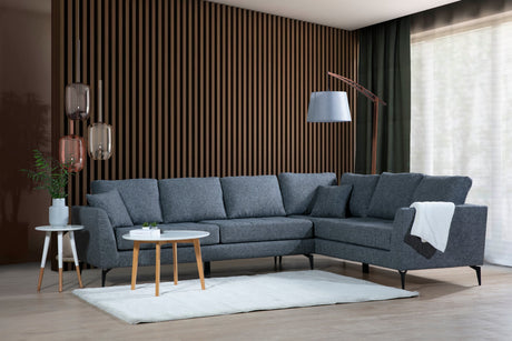 Corner sofa right pace dark gray