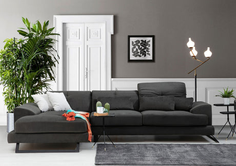 Corner sofa left Frido Anthracite