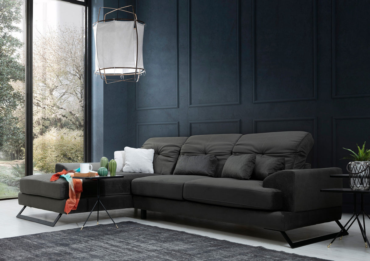 Corner sofa left Frido Anthracite