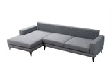 Corner sofa with sleeping function on the left nordic dark gray