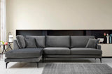 Corner sofa on the left papira anthracite