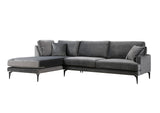 Corner sofa on the left papira anthracite