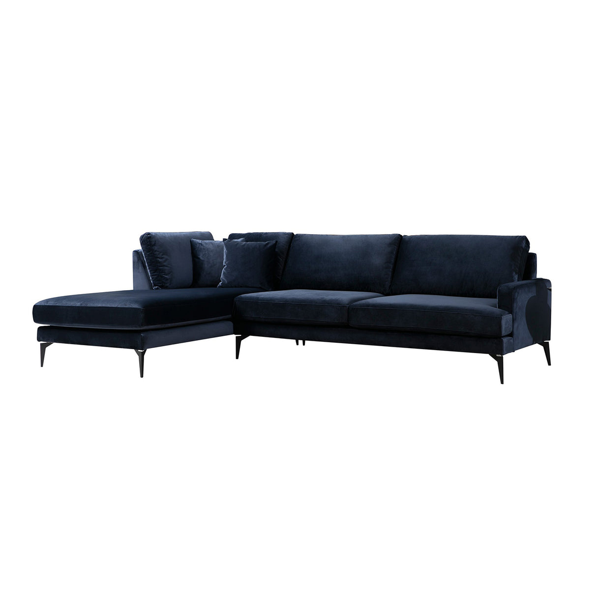 Corner sofa left papira navy blue