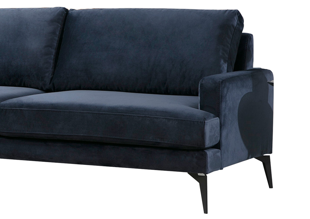 Corner sofa left papira navy blue