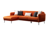 Corner sofa with sleeping function on the left Sevilla Orange