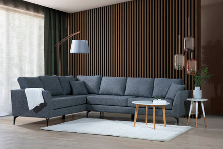 Corner sofa left pace dark gray