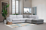 Corner sofa run light gray