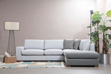 Corner sofa run light gray